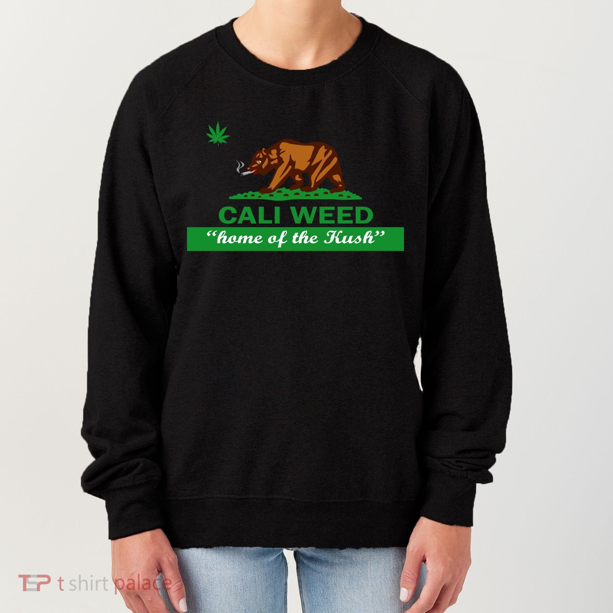 Cali Weed California Republic Flag Women's Sweatshirt