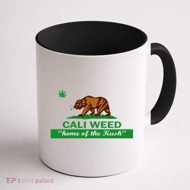 Cali Weed California Republic Flag Coffee Mug back
