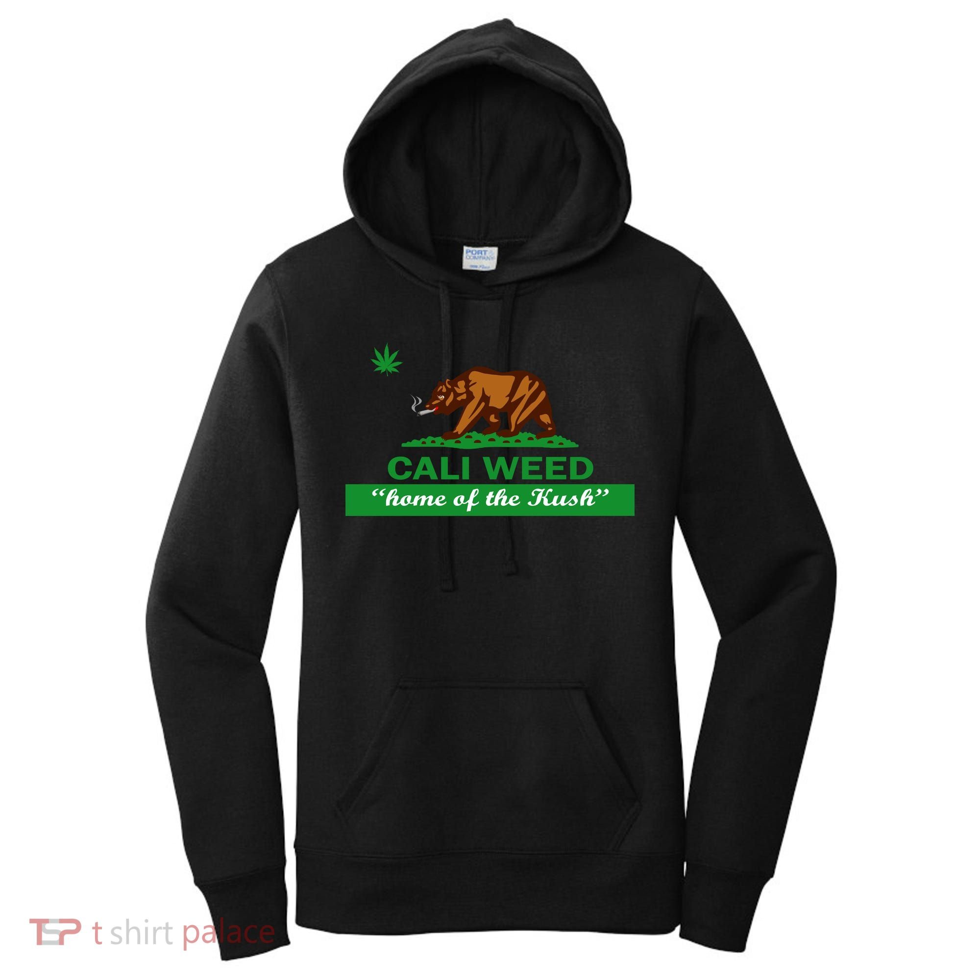 Cali Weed California Republic Flag Women's Hoodie