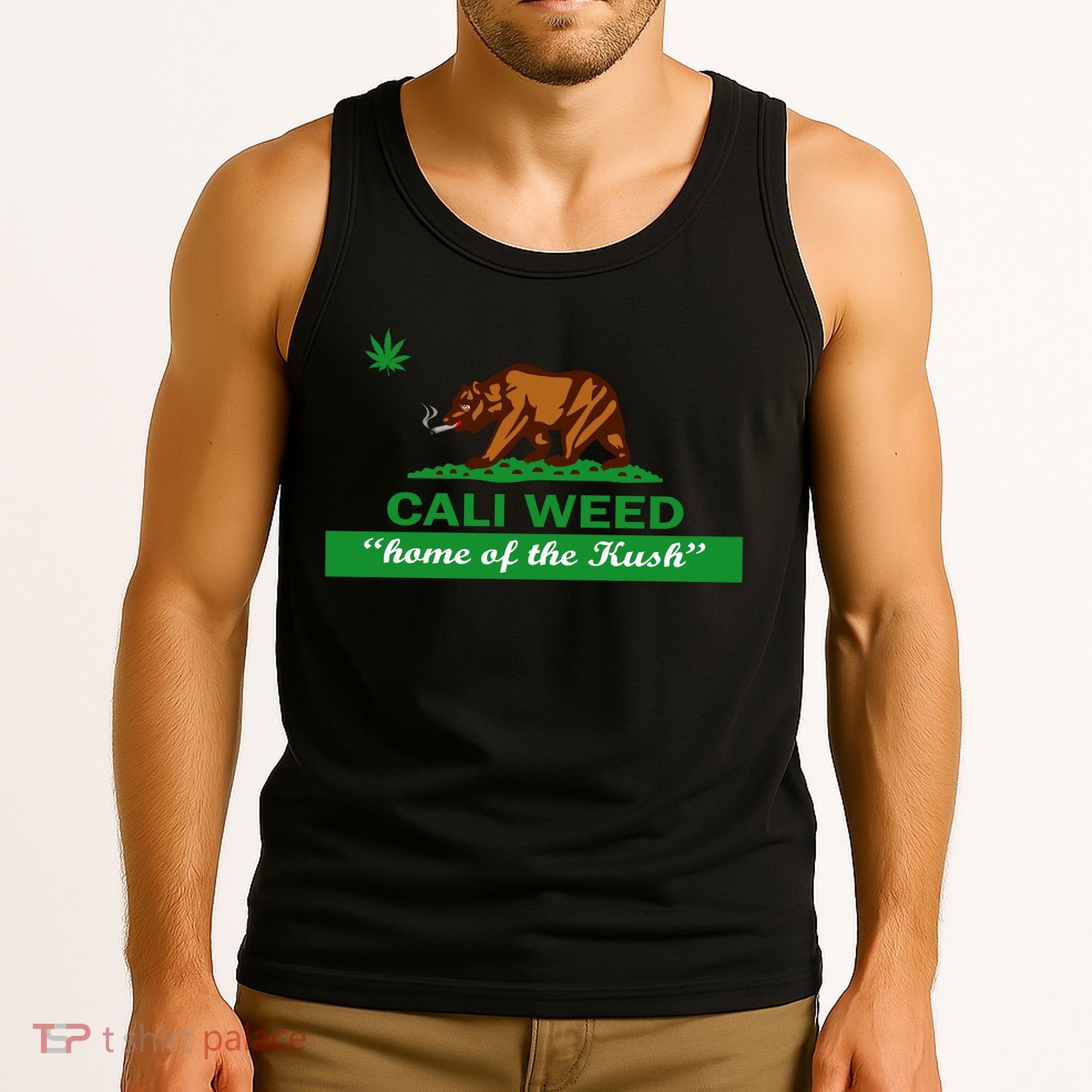 Cali Weed California Republic Flag Tank Top