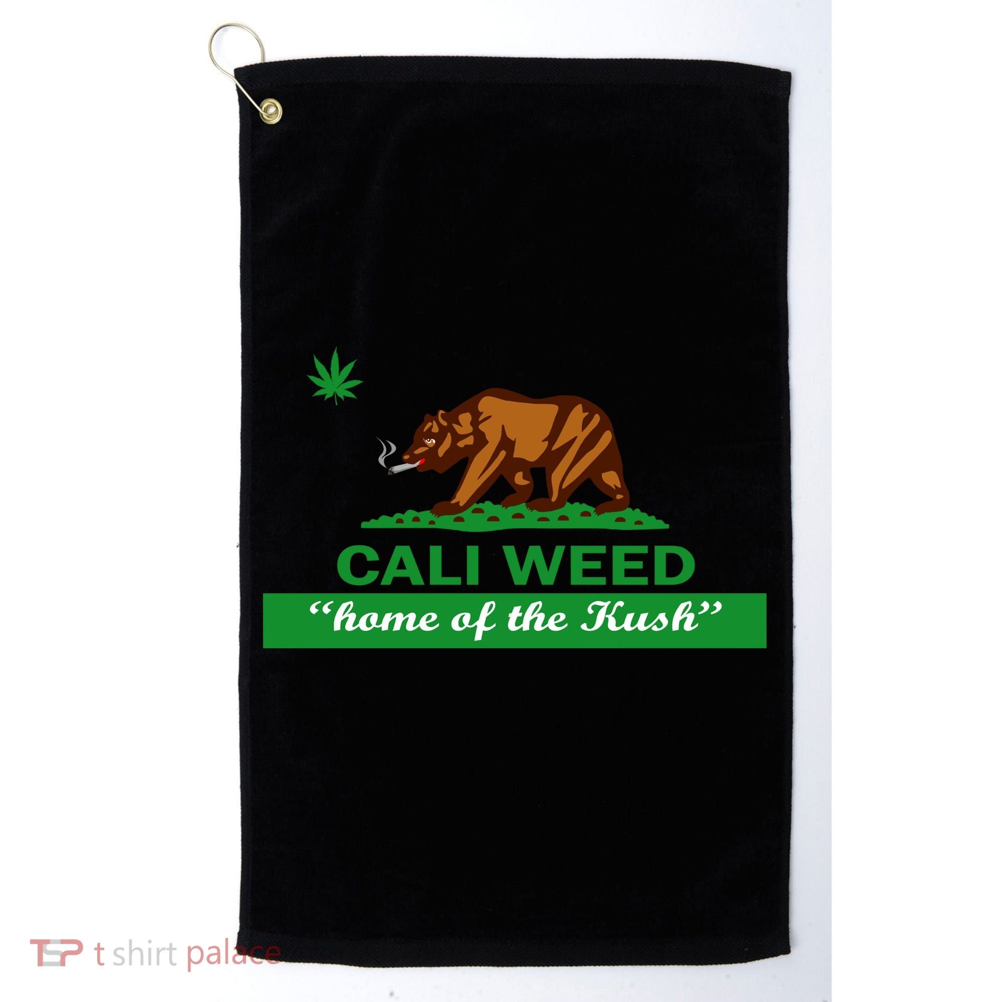 Cali Weed California Republic Flag Golf Towel