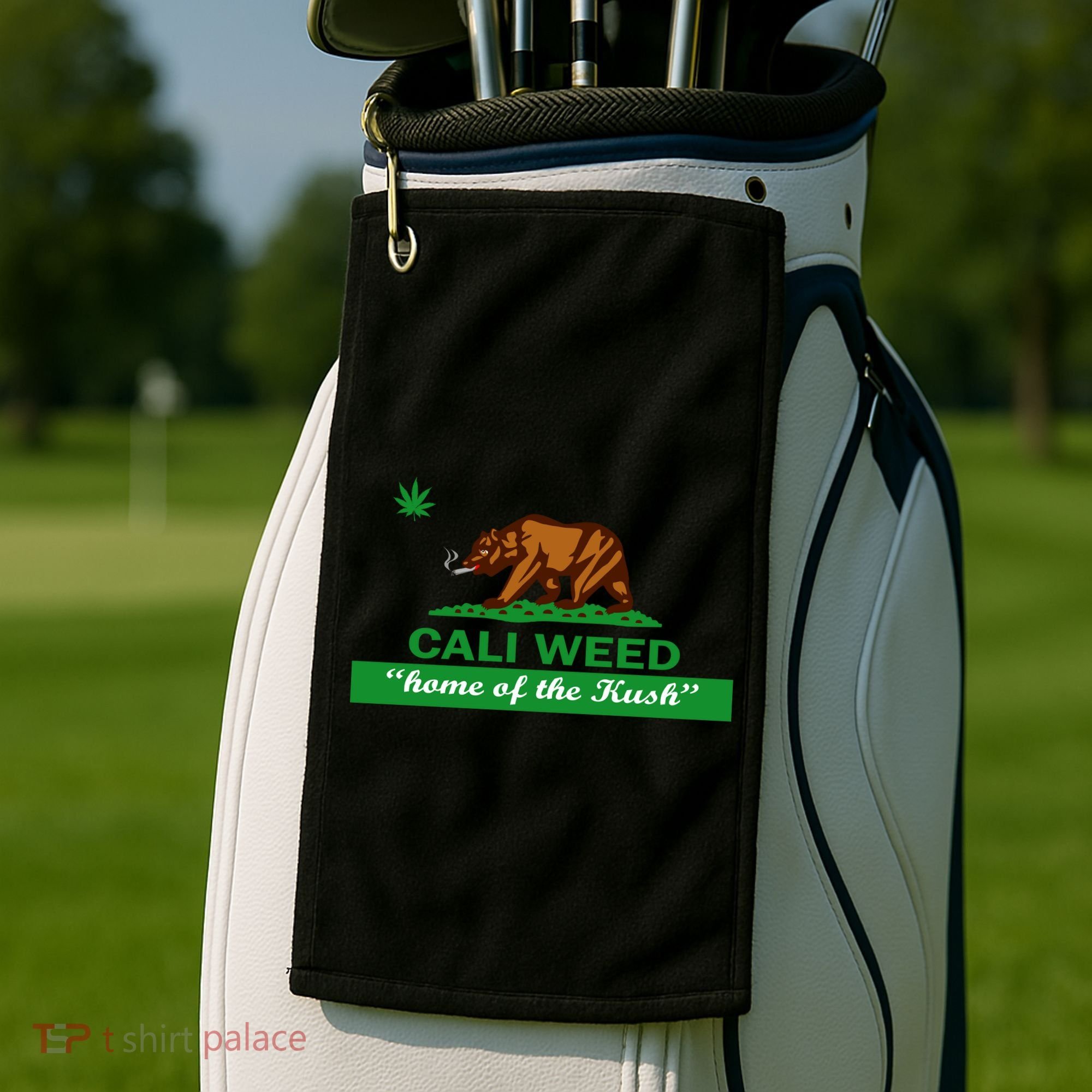 Cali Weed California Republic Flag Golf Towel