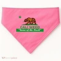Cali Weed California Republic Flag USA-Made Doggie Bandana thumb 0