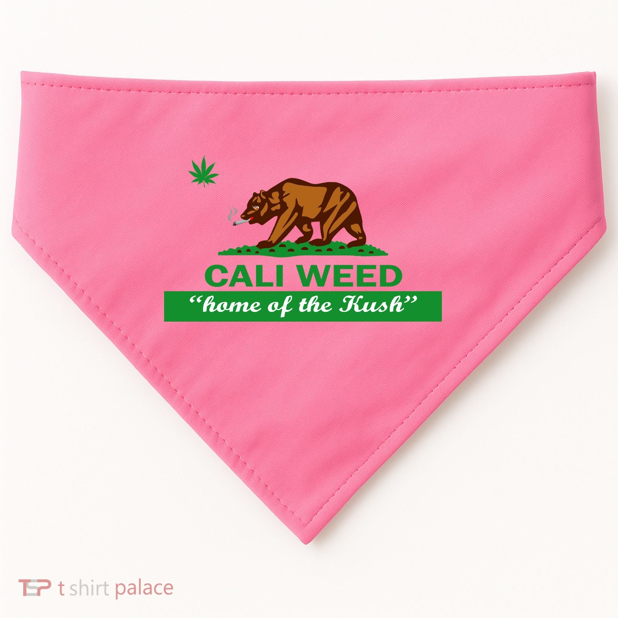 Cali Weed California Republic Flag USA-Made Doggie Bandana