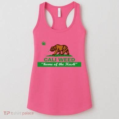 Cali Weed California Republic Flag Women's Tank Top