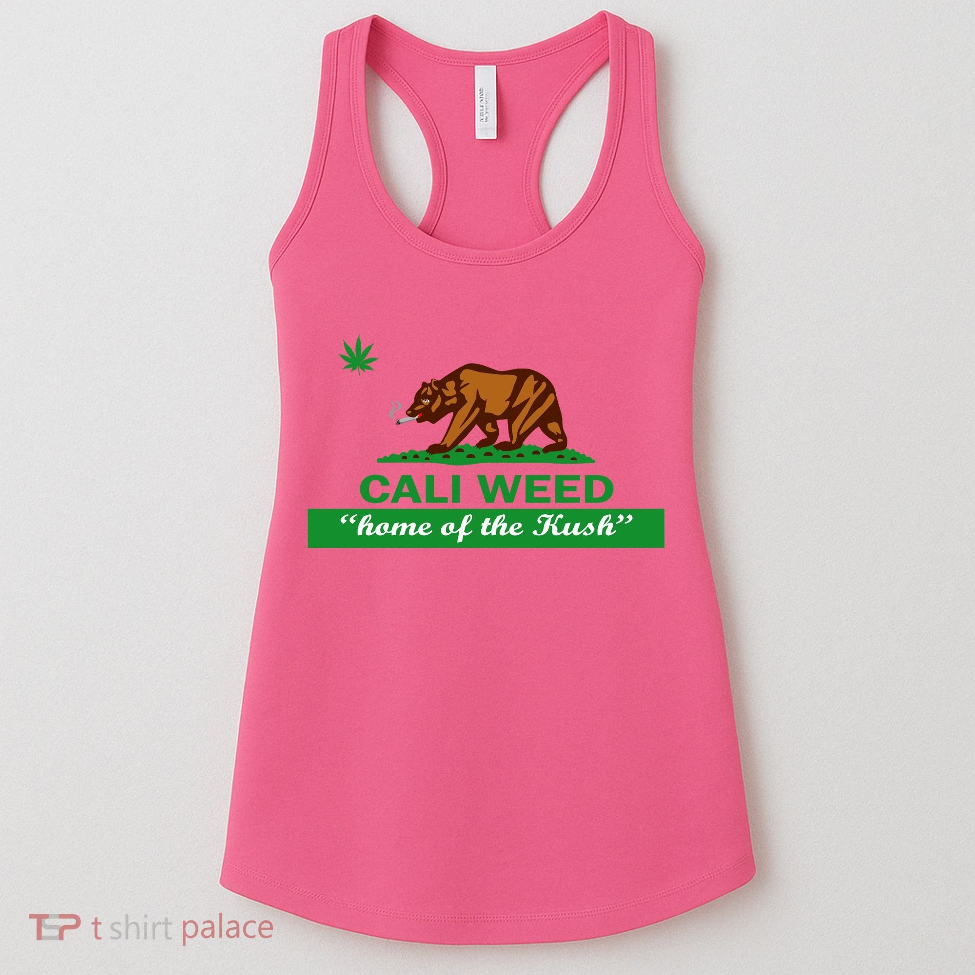 Cali Weed California Republic Flag Women's Tank Top