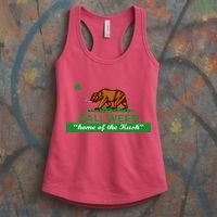 Cali Weed California Republic Flag Women's Tank Top thumb 3