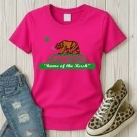 Cali Weed California Republic Flag Women's T-Shirt thumb 3