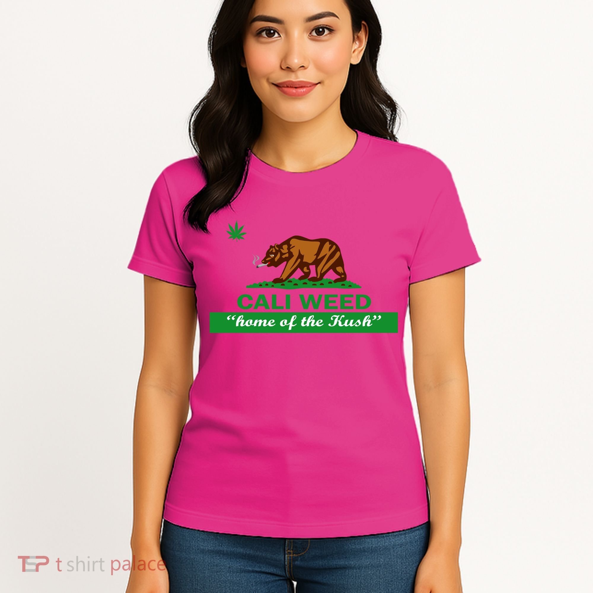 Cali Weed California Republic Flag Women's T-Shirt