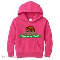 Cali Weed California Republic Flag Kids Hoodie thumb 0