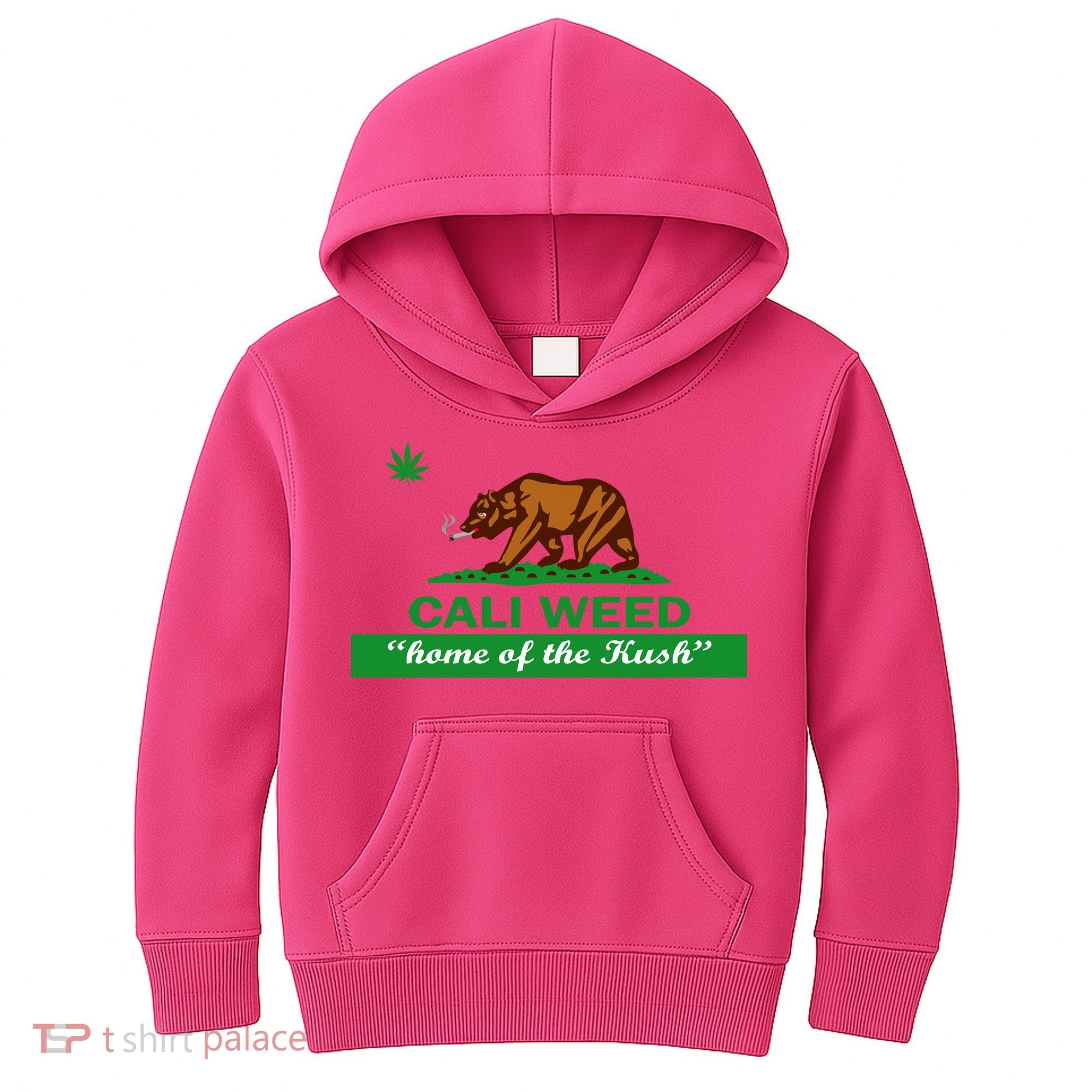 Cali Weed California Republic Flag Kids Hoodie