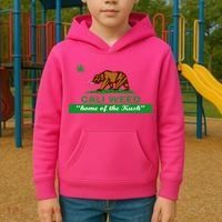 Cali Weed California Republic Flag Kids Hoodie thumb 2