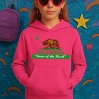 Cali Weed California Republic Flag Kids Hoodie thumb 3