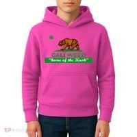 Cali Weed California Republic Flag Kids Hoodie thumb 4