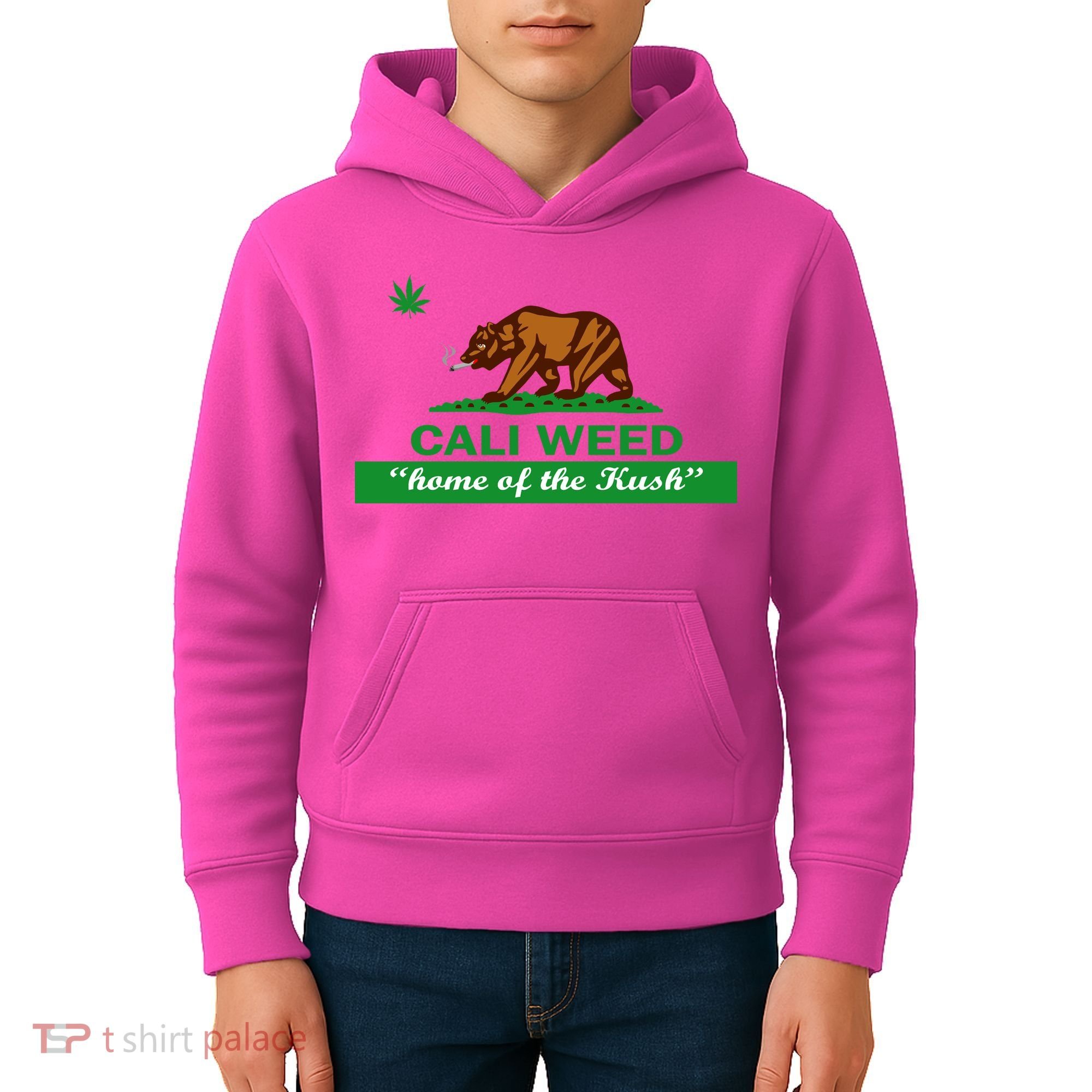 Cali Weed California Republic Flag Kids Hoodie
