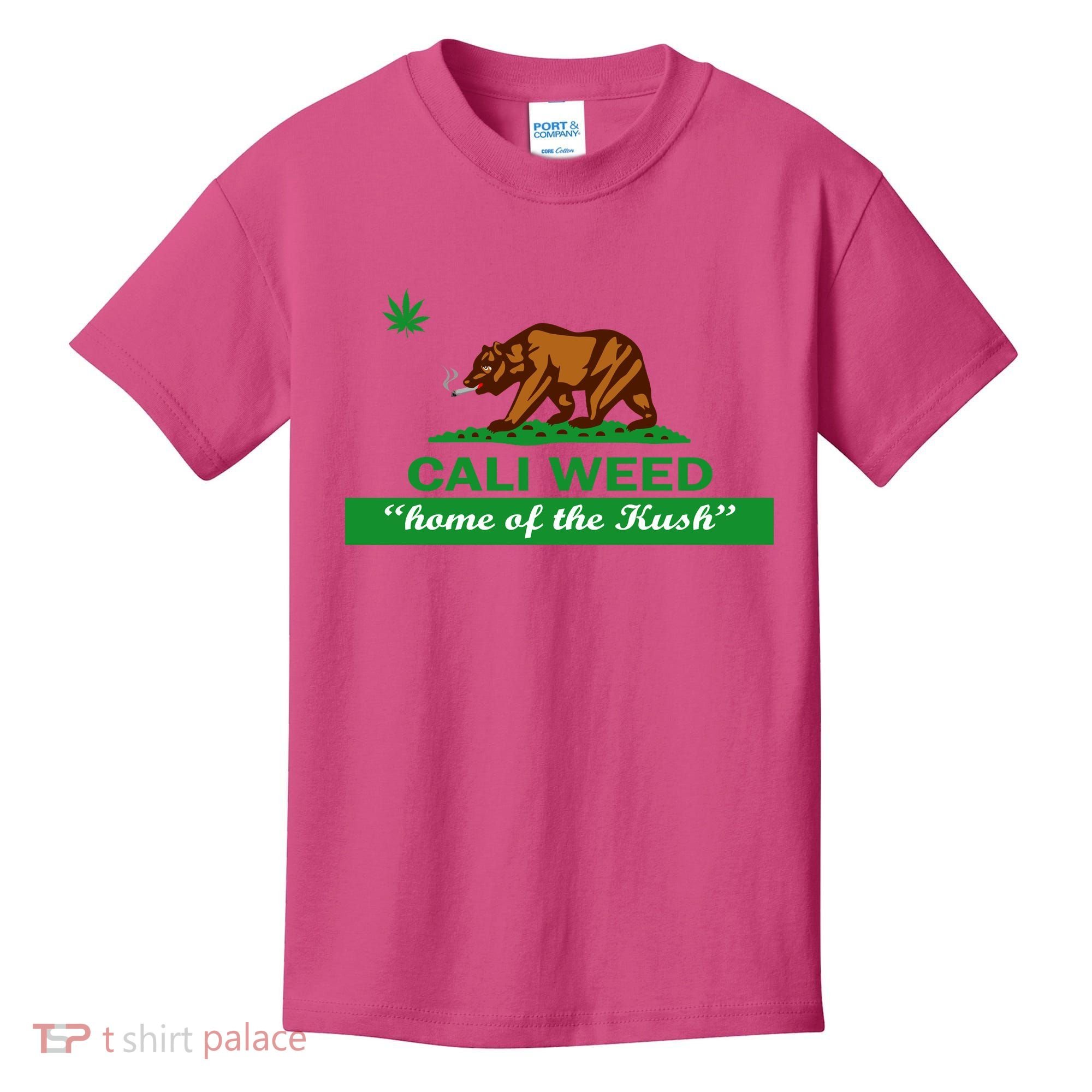 Cali Weed California Republic Flag Kids T-Shirt