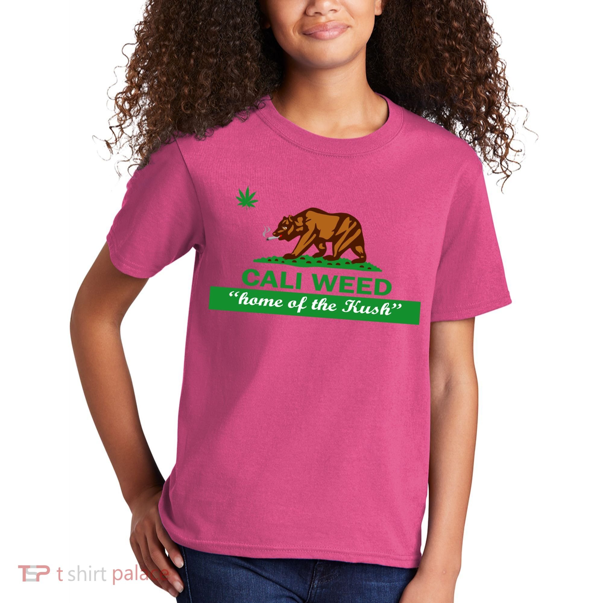 Cali Weed California Republic Flag Kids T-Shirt