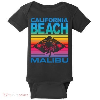 California Beach Retro Vibes Baby Bodysuit