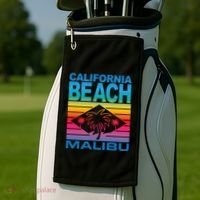 California Beach Retro Vibes Golf Towel thumb 2