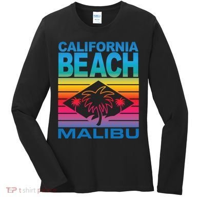California Beach Retro Vibes Women's Long Sleeve Shirt