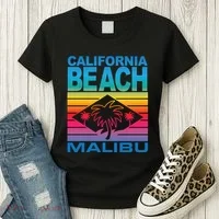 California Beach Retro Vibes Women's T-Shirt thumb 3