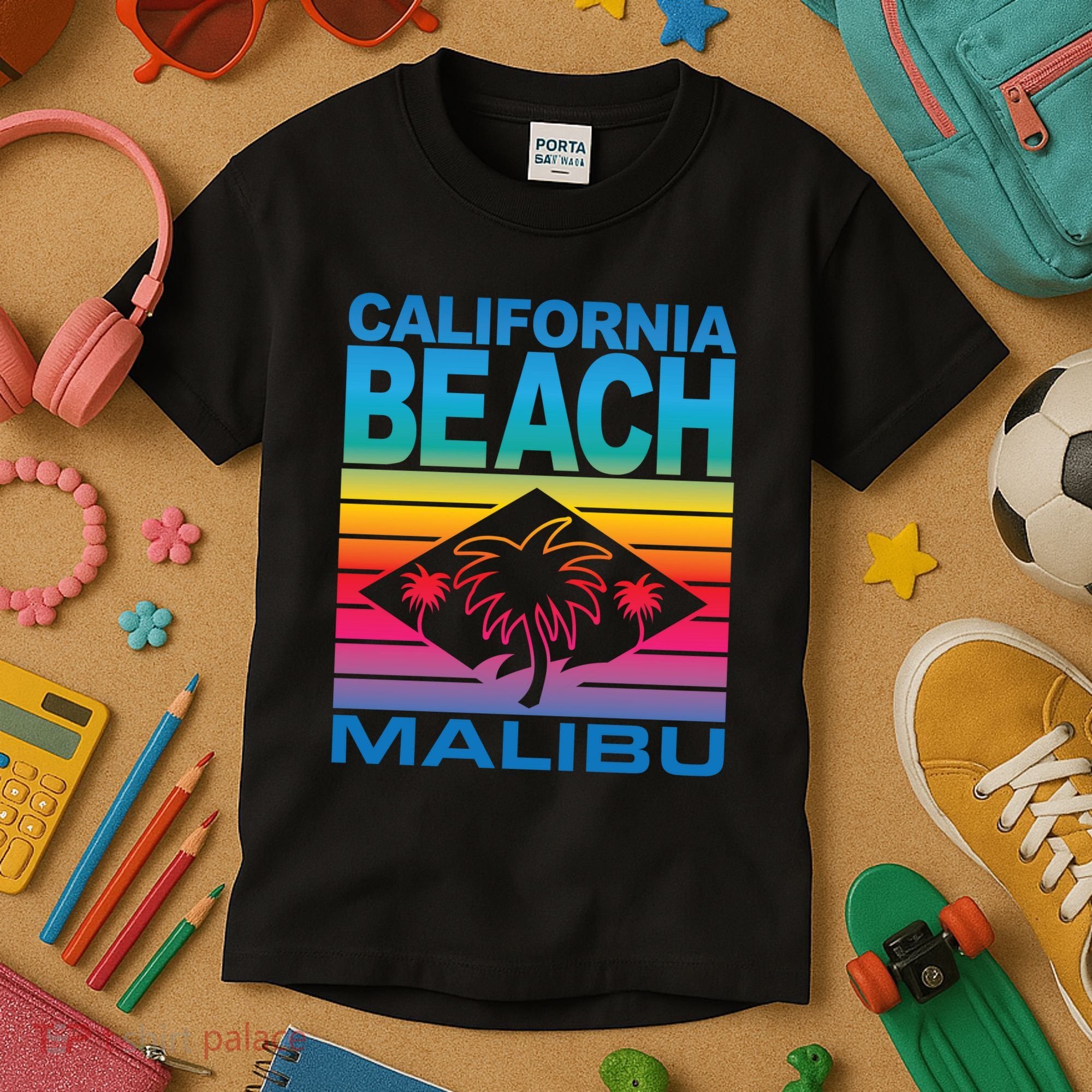 California Beach Retro Vibes Kids T-Shirt
