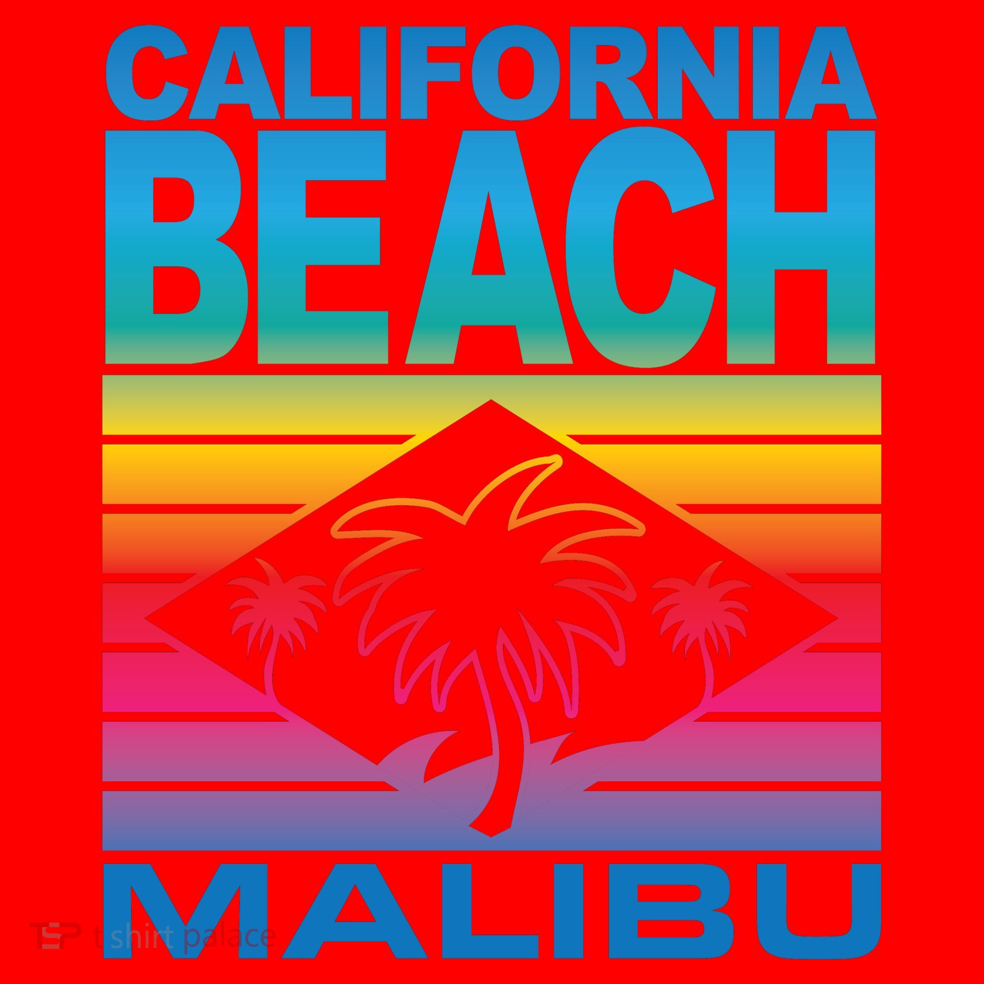 California Beach Retro Vibes Santa Hat