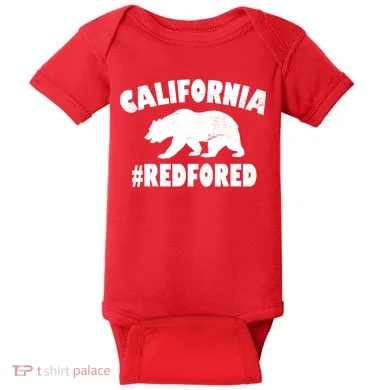 California Bear #RedForEd Baby Bodysuit