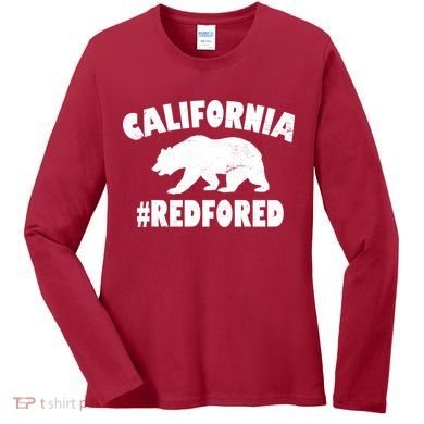 California Bear #RedForEd Women's Long Sleeve Shirt