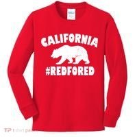 California Bear #RedForEd Kids Long Sleeve Shirt thumb 0
