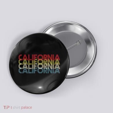 California Disco Lettering Button