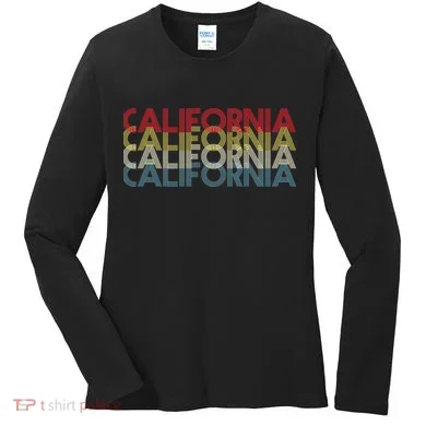 California Disco Lettering Women's Long Sleeve Shirt