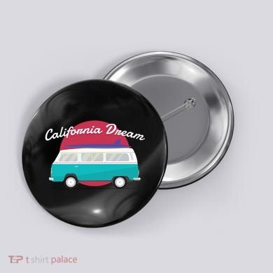 California Dream Van Button