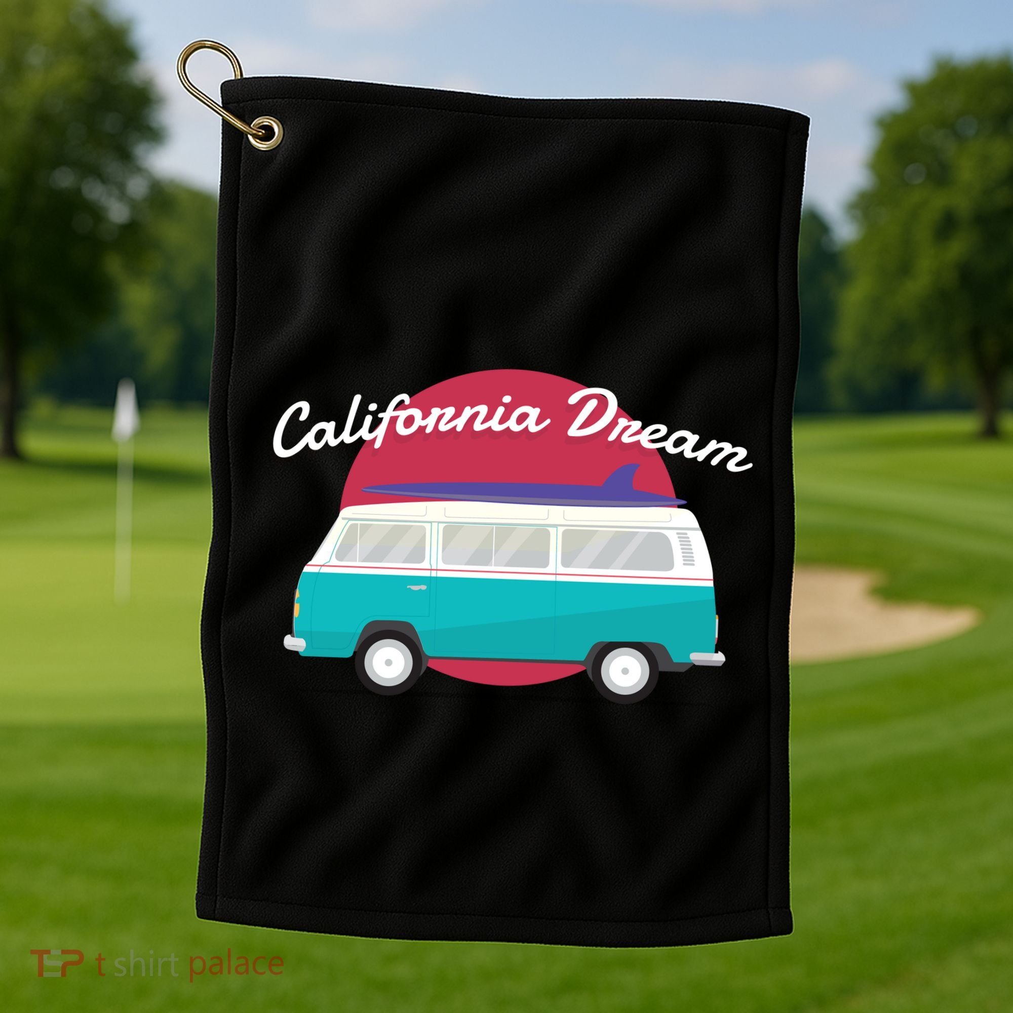 California Dream Van Golf Towel