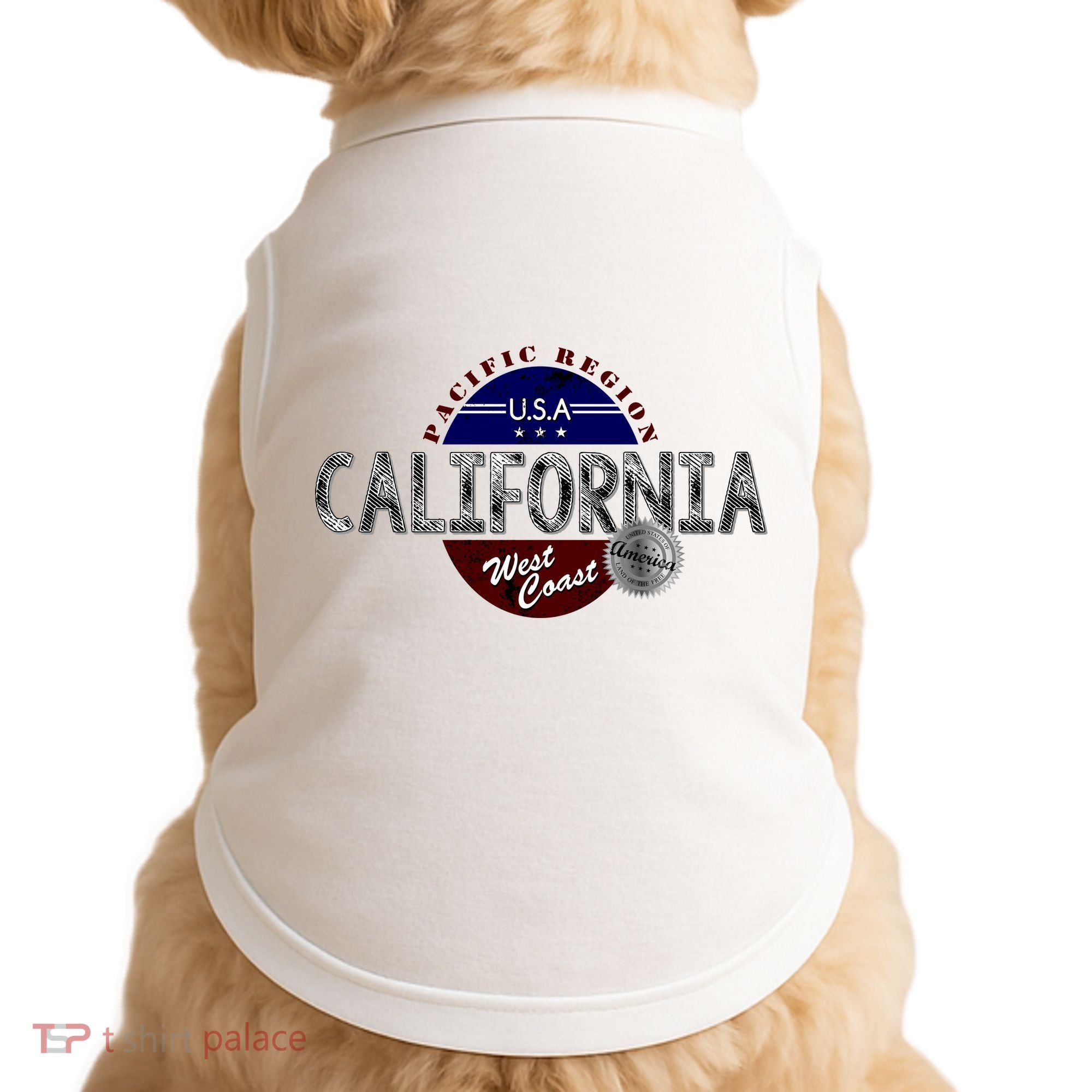 California Land of the Free Logo Doggie Tank