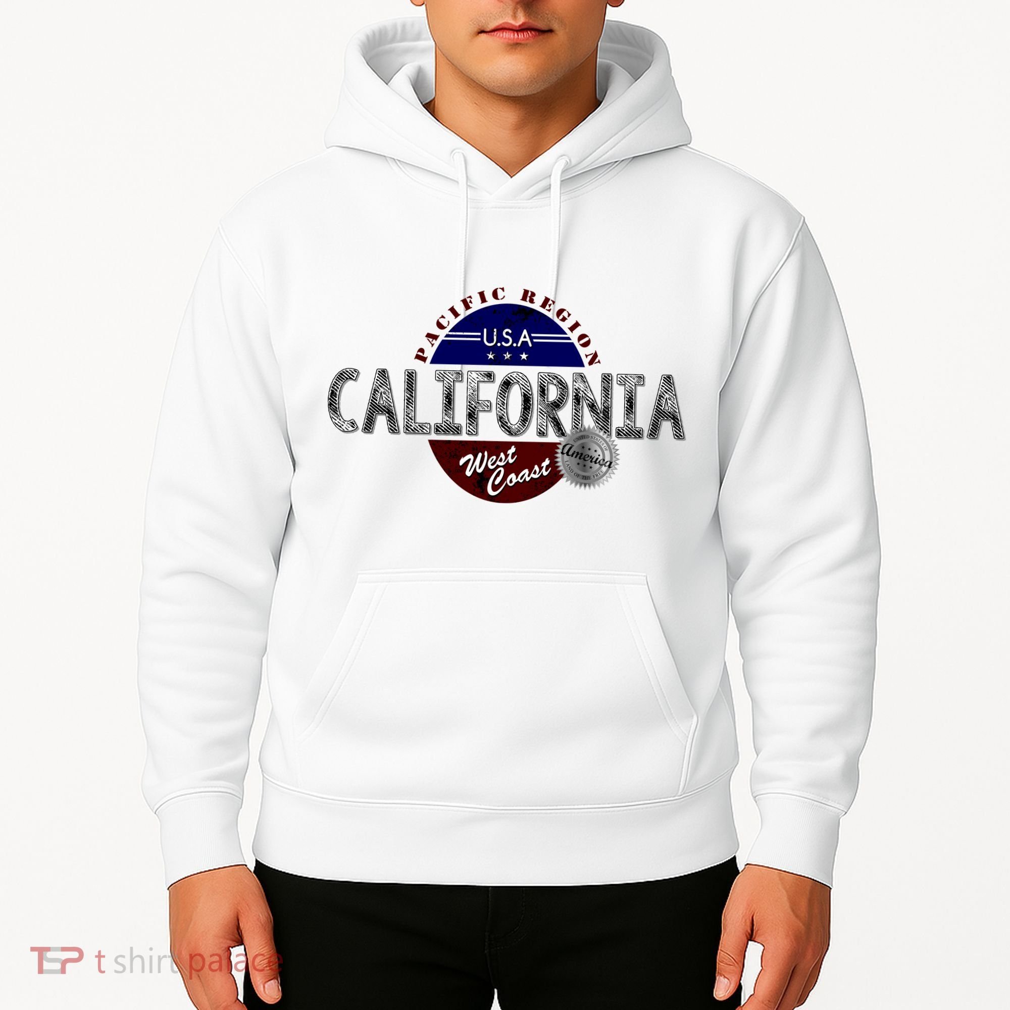 California Land of the Free Logo Hoodie