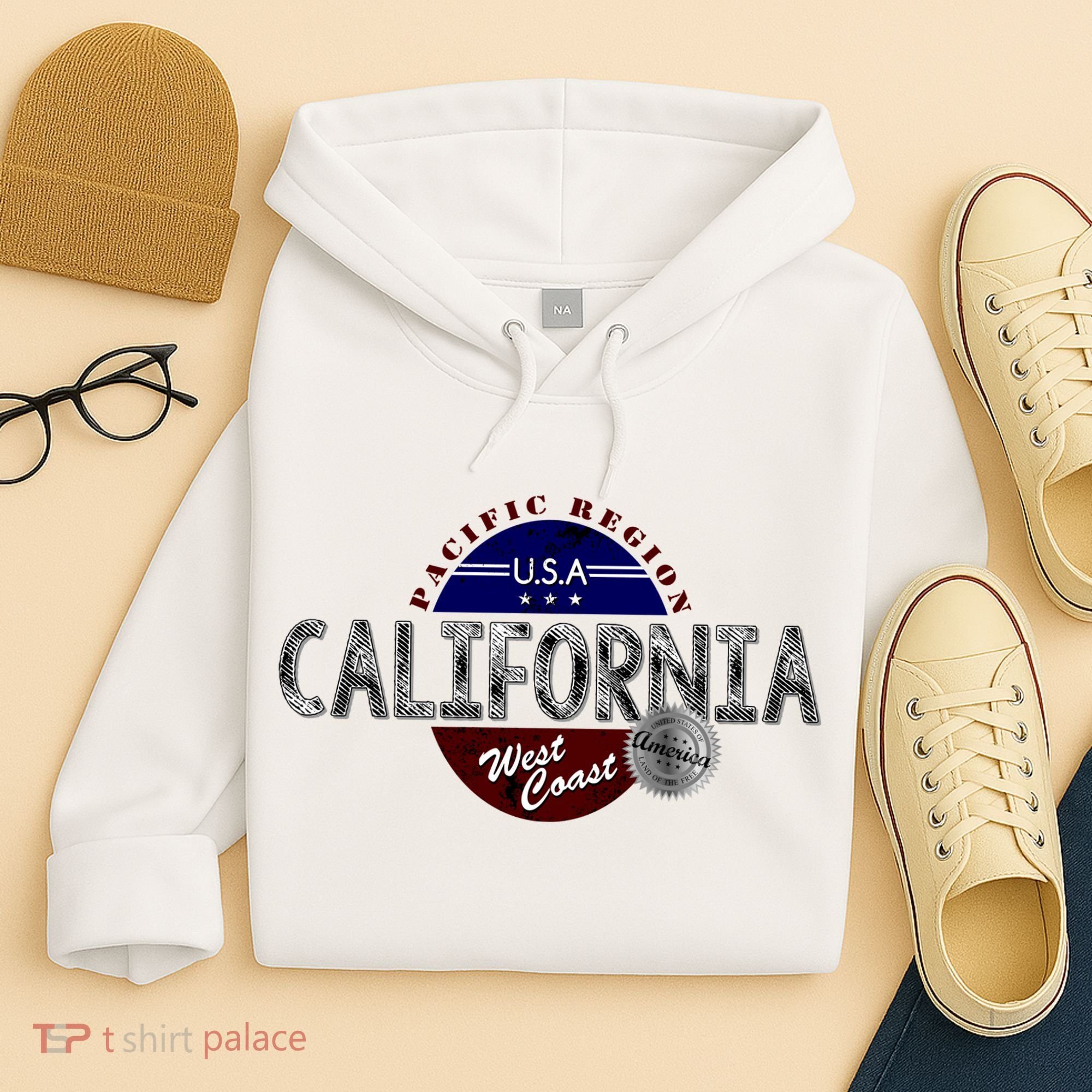 California Land of the Free Logo Hoodie