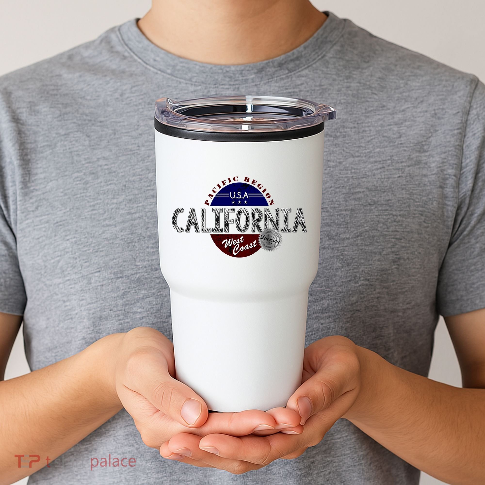 California Land of the Free Logo Tumbler
