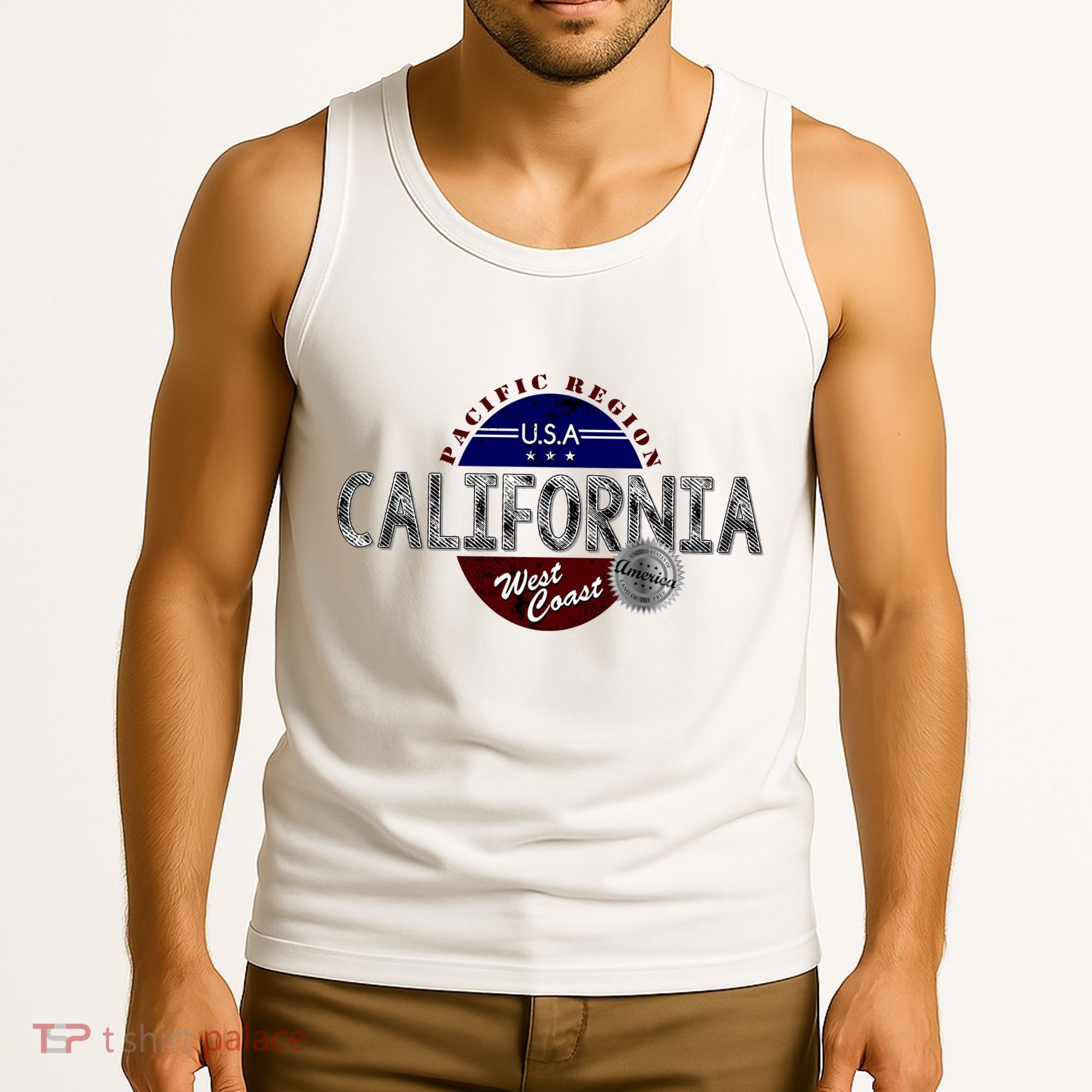 California Land of the Free Logo Tank Top