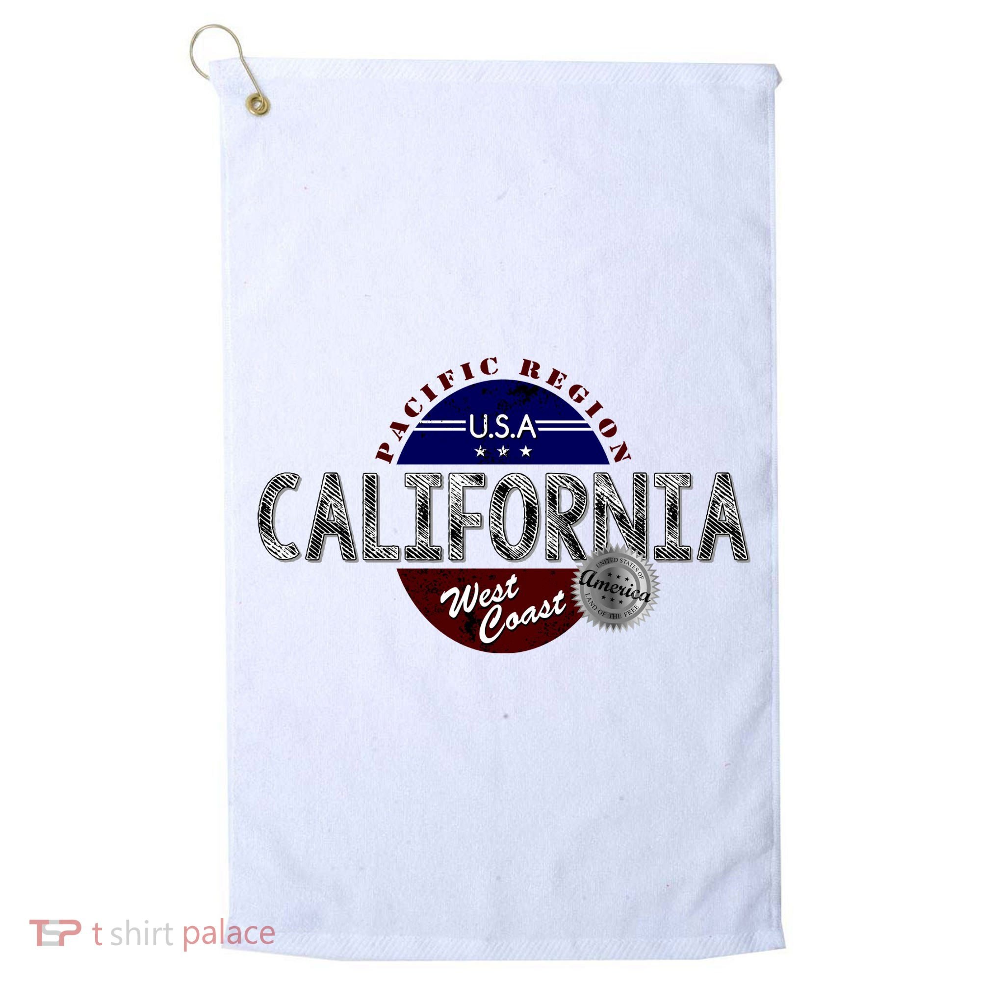 California Land of the Free Logo Golf Towel