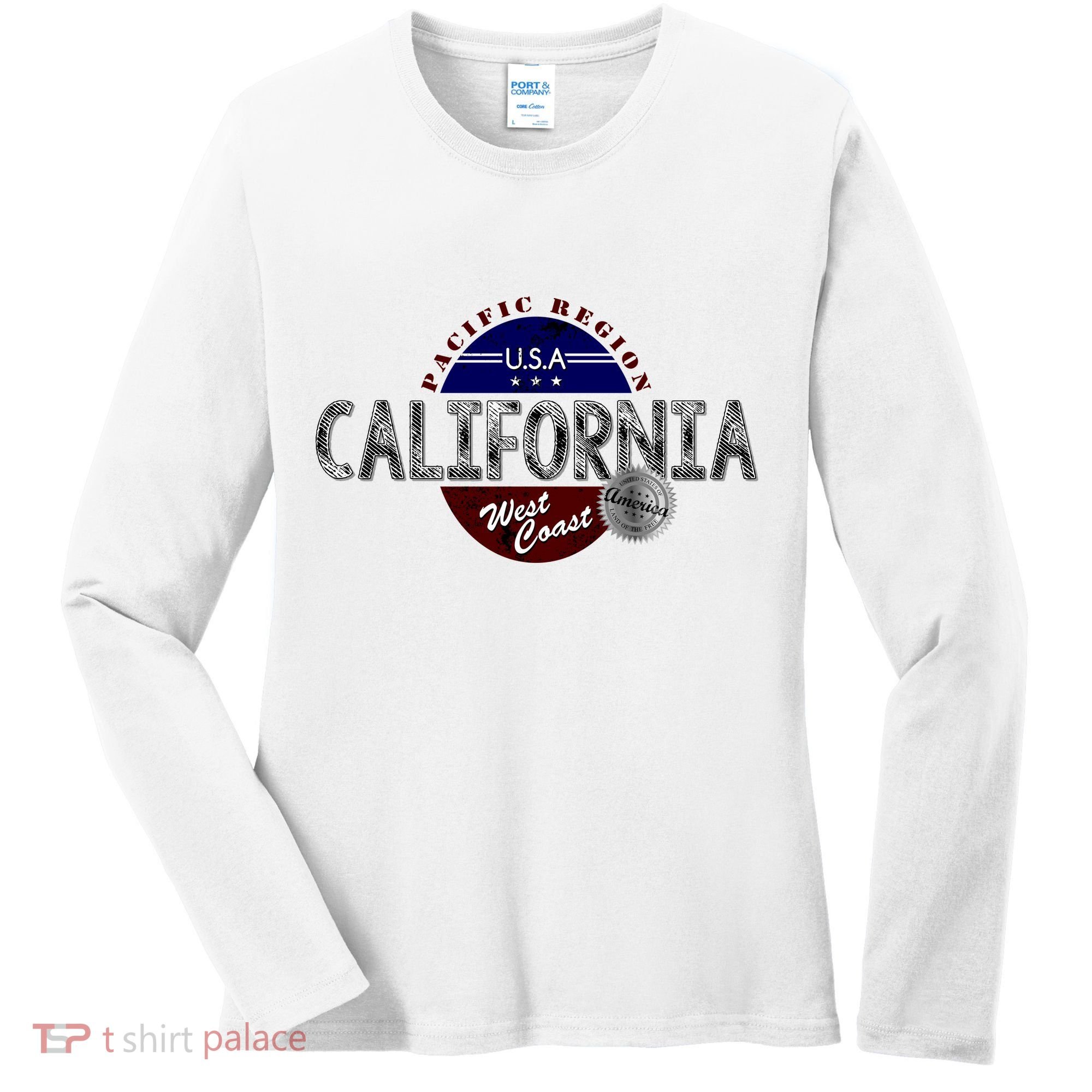 California Land of the Free Logo Women's Long Sleeve Shirt