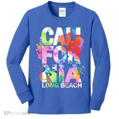 California Long Beach Kids Long Sleeve Shirt
