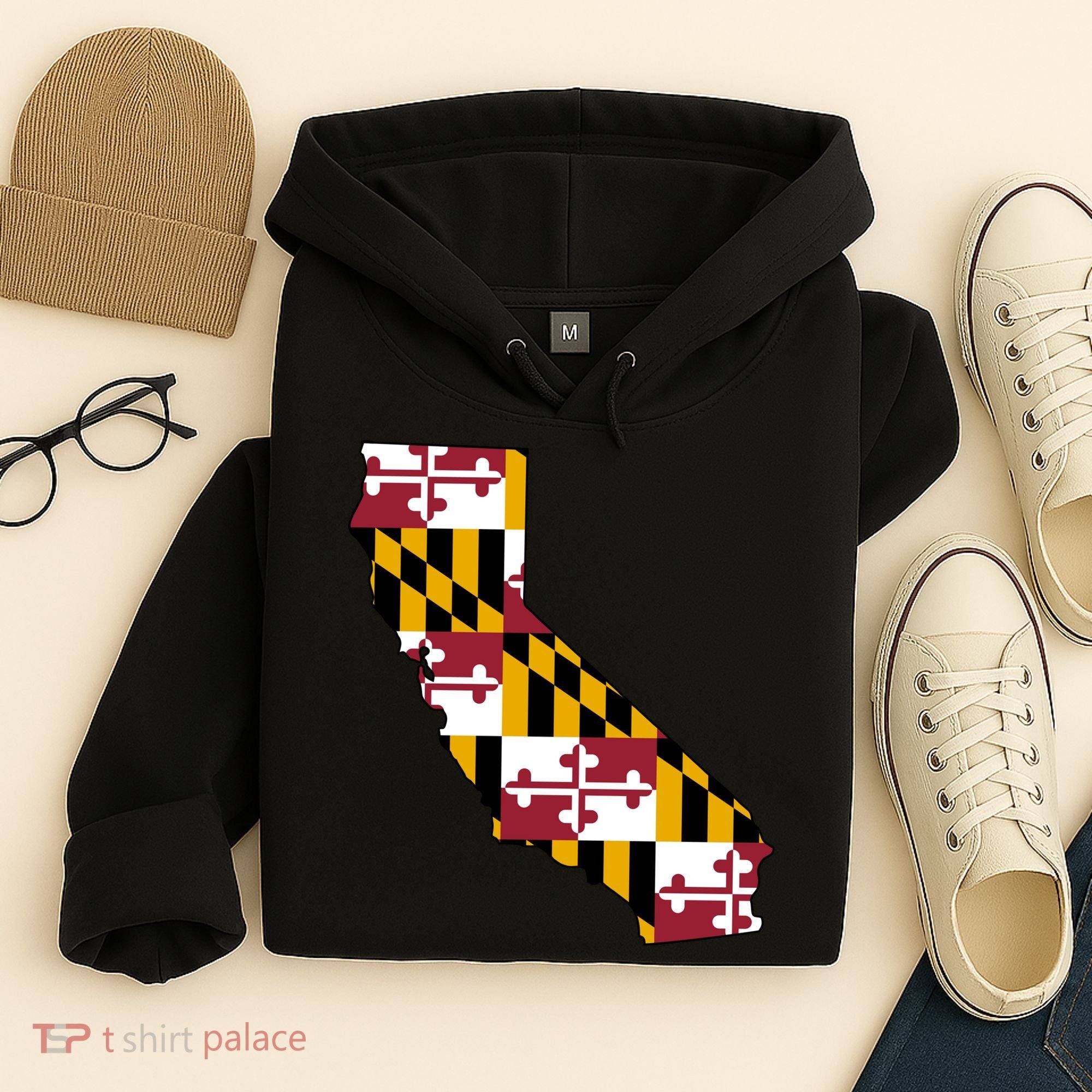 California Maryland Flag Hoodie