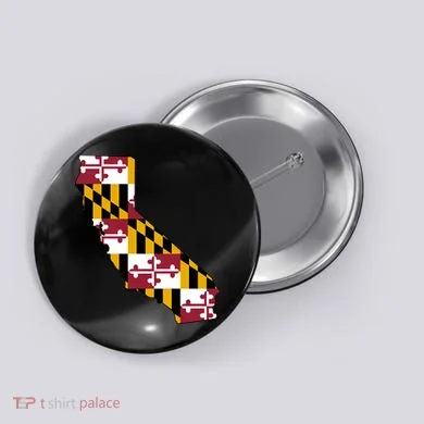 California Maryland Flag Button