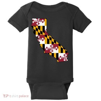 California Maryland Flag Baby Bodysuit