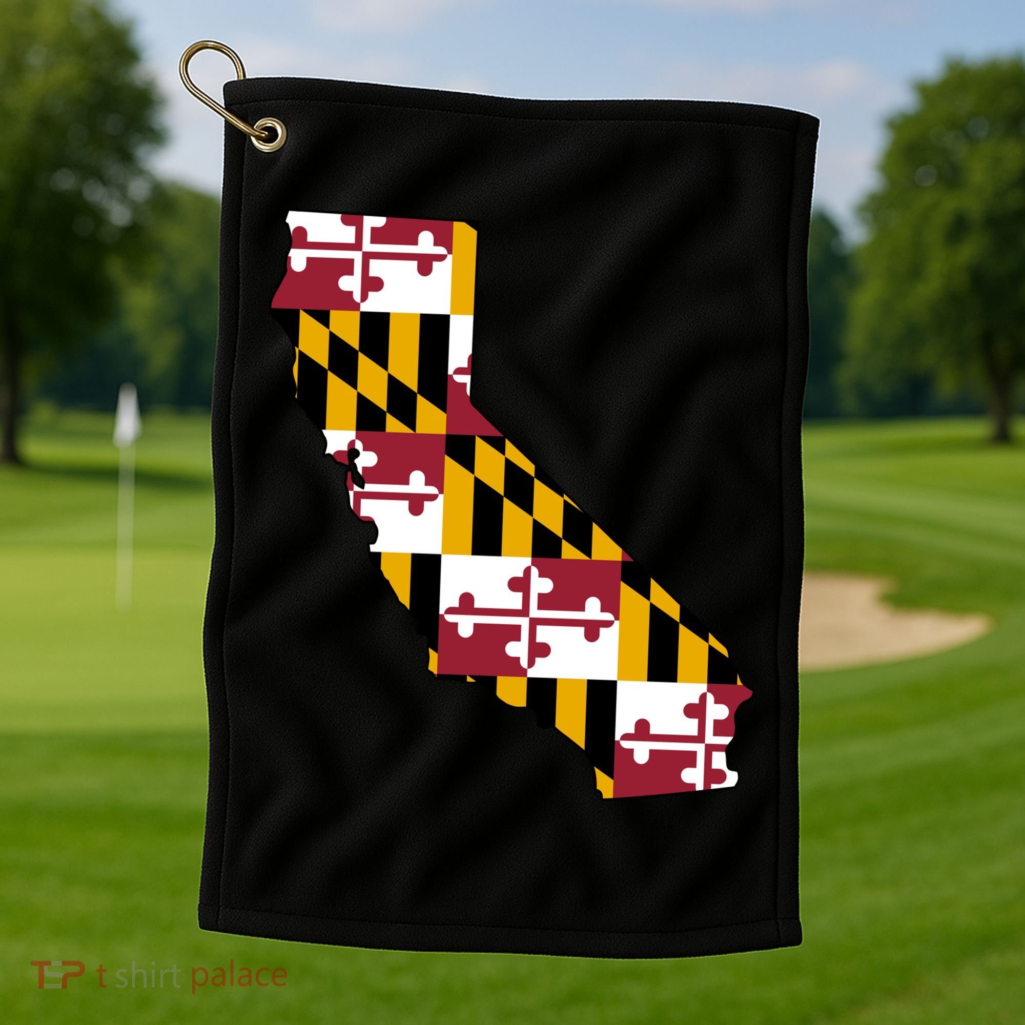 California Maryland Flag Golf Towel