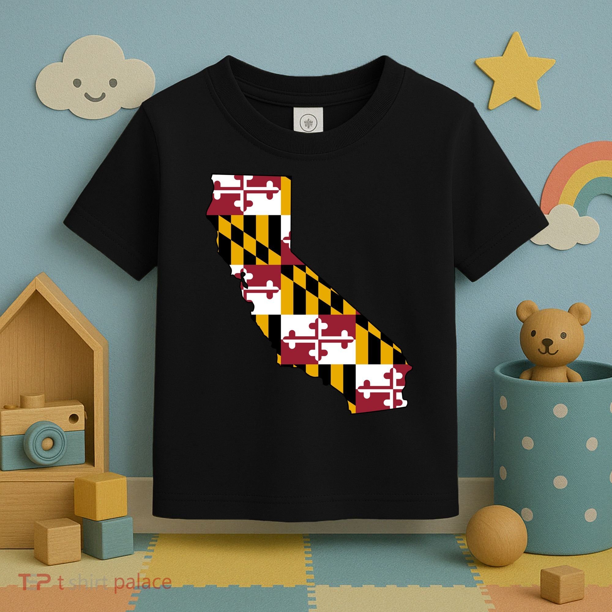 California Maryland Flag Toddler T-Shirt