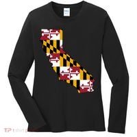 California Maryland Flag Women's Long Sleeve Shirt thumb 0