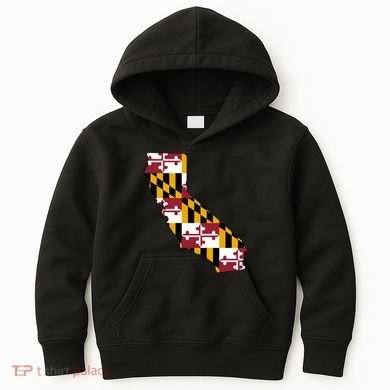 California Maryland Flag Kids Hoodie