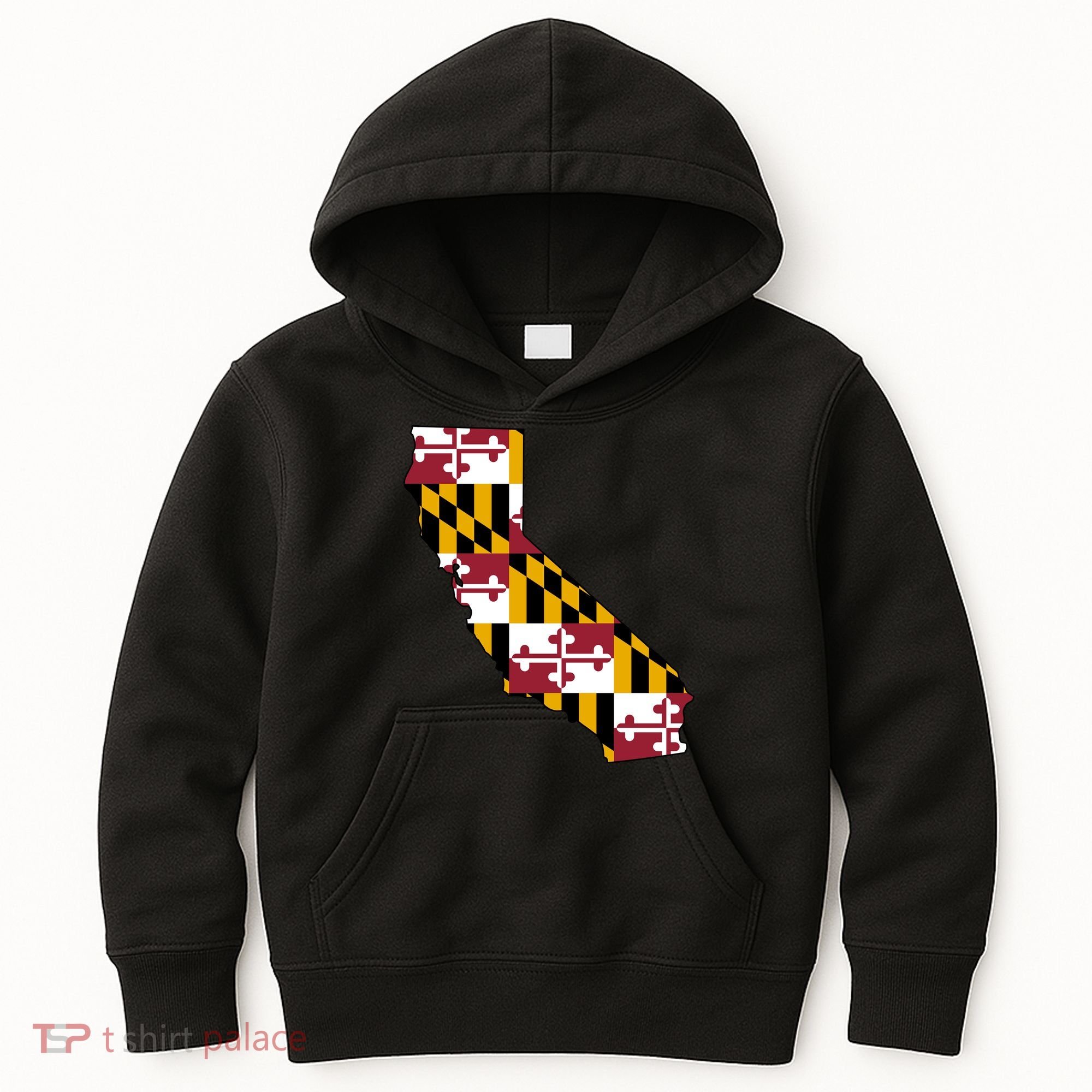 California Maryland Flag Kids Hoodie